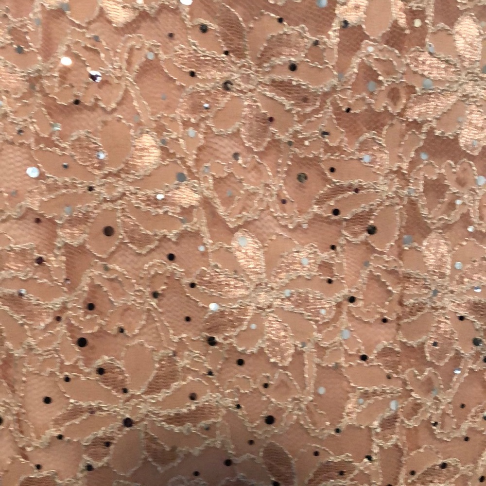 Lace Pink Dress floral detail and silver sequins - Picture 4 of 5